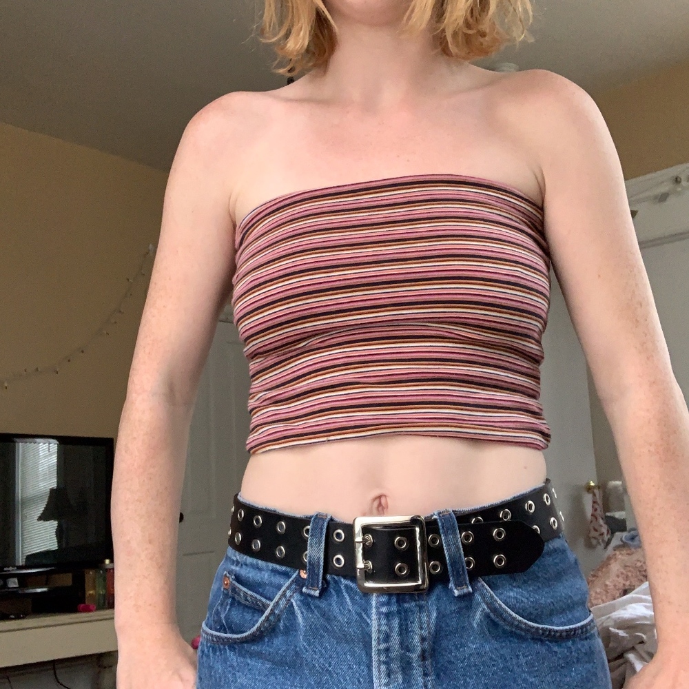 Striped tube top